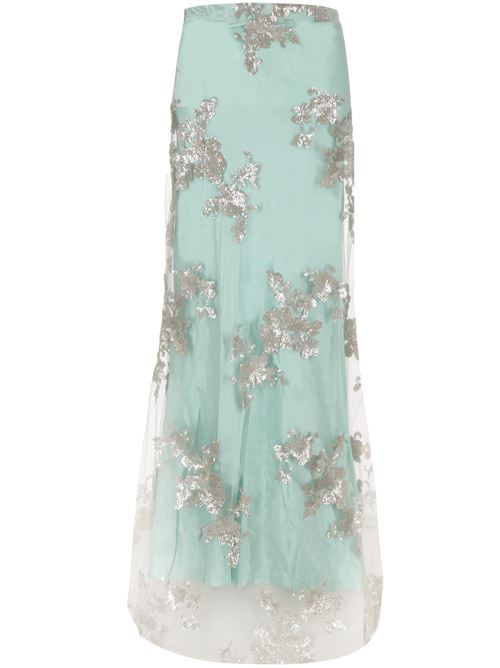 Gonna in tulle verde menta Marques'Almeida | AW24SK0171EMBLMTGMINT GREEN